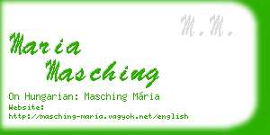maria masching business card